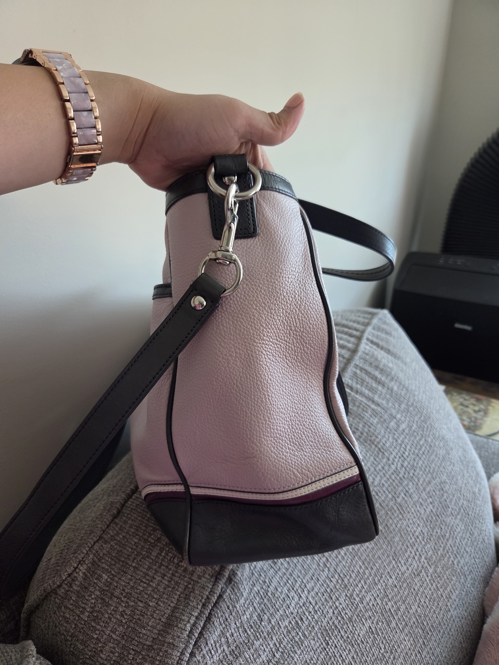 Coach Laura Spectator Pebbled Leather Shoulder Bag (Style #F15145) - Picture 3 of 10